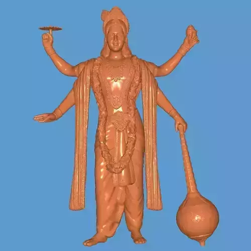 Vishnu statue of indian goddess 3D print model