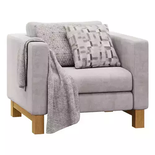 Pacific Armchair with Wood Legs by Crate and barrel