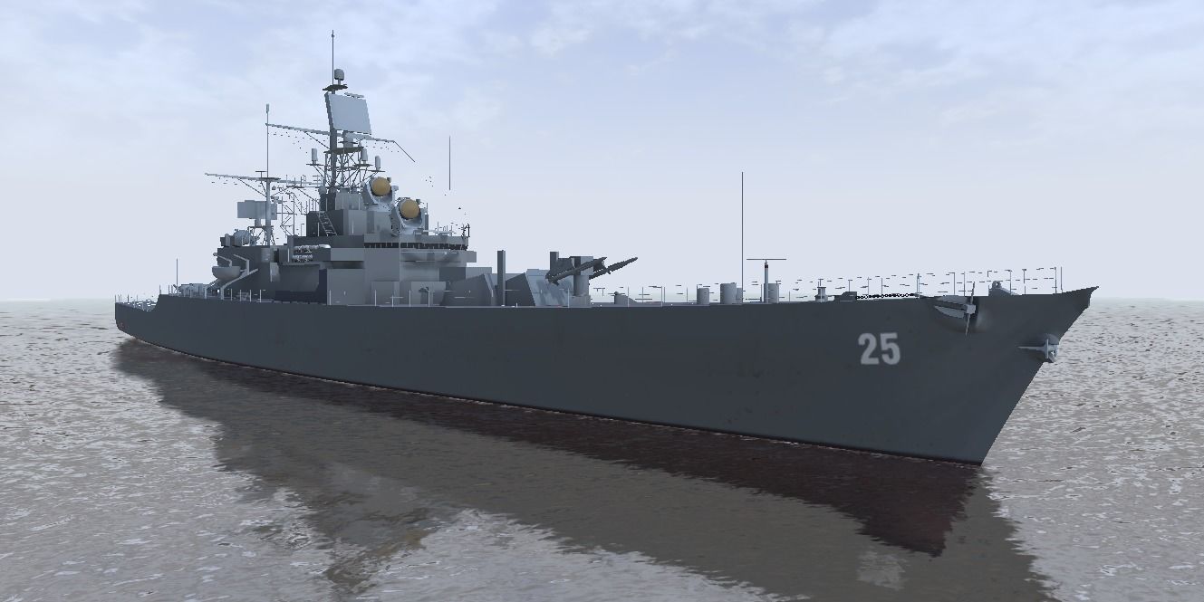 USS Bainbridge CGN-25 3d model low-poly Low-poly 3D model_11