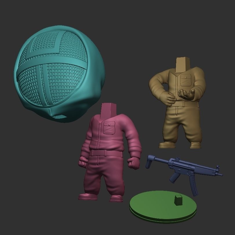 Squid Game - Soldiers 3D print model_12