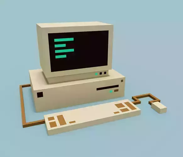 Vintage Old School Computer