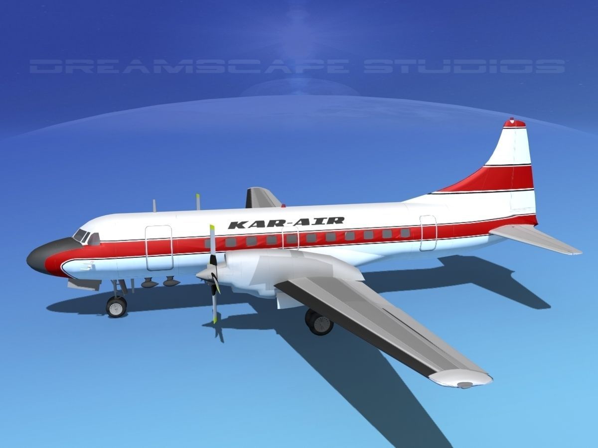 Convair CV-580 Kar-Air 3D model_9