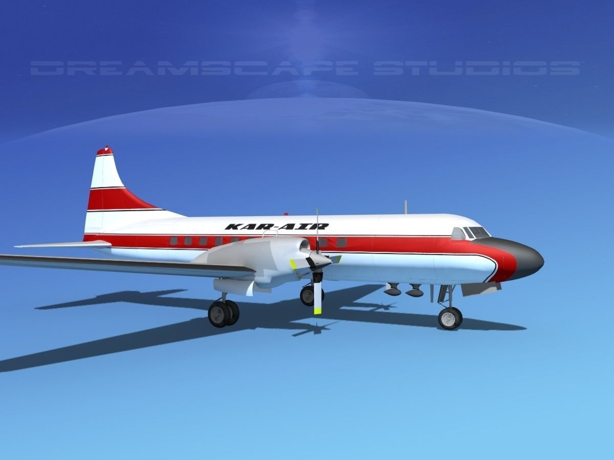 Convair CV-580 Kar-Air 3D model_3