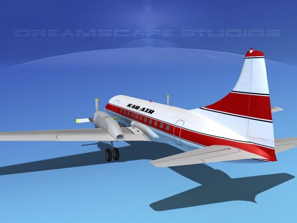 Convair CV-580 Kar-Air 3D model_7