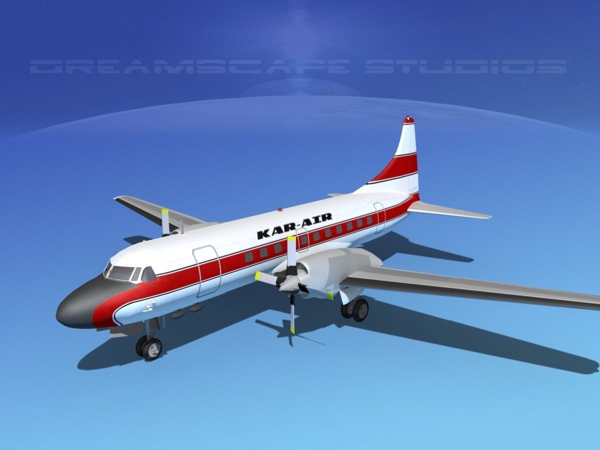 Convair CV-580 Kar-Air 3D model_10