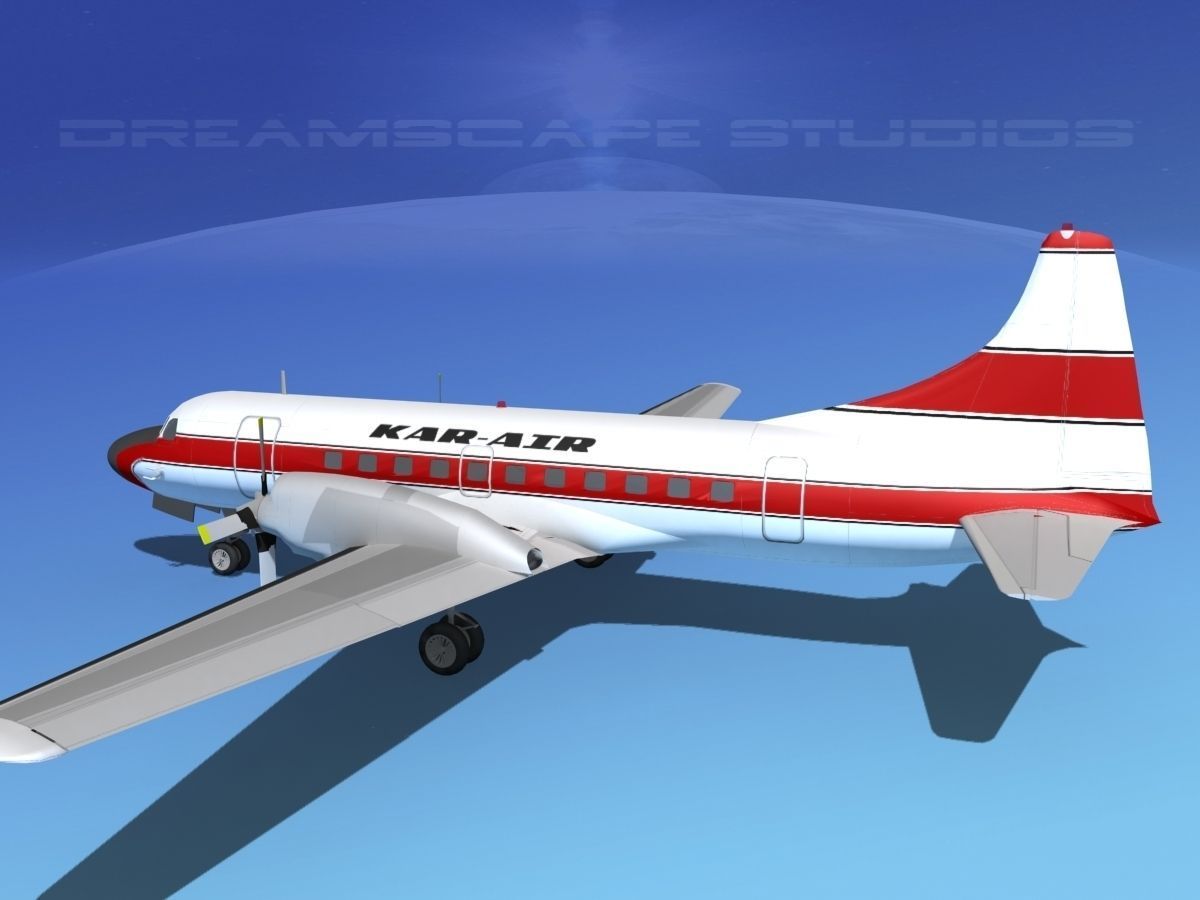 Convair CV-580 Kar-Air 3D model_8