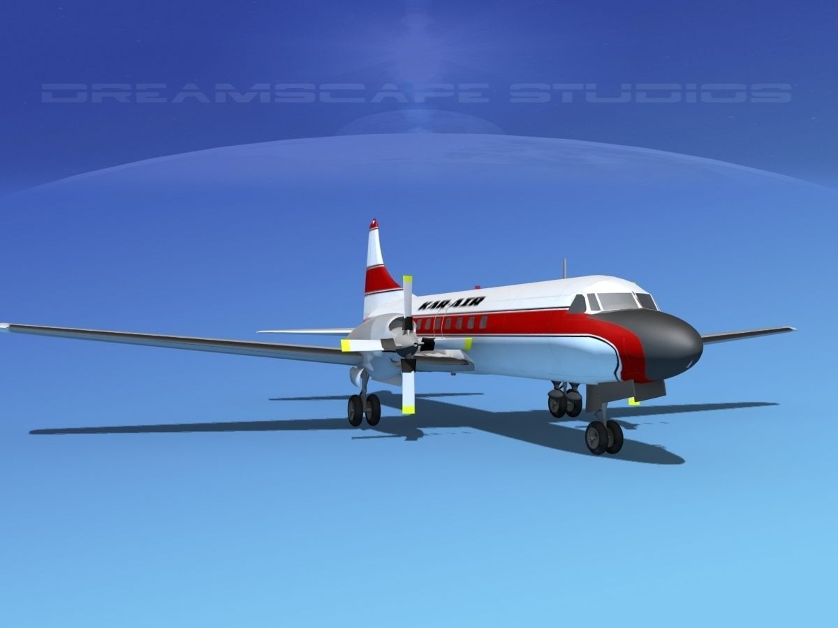 Convair CV-580 Kar-Air 3D model_2