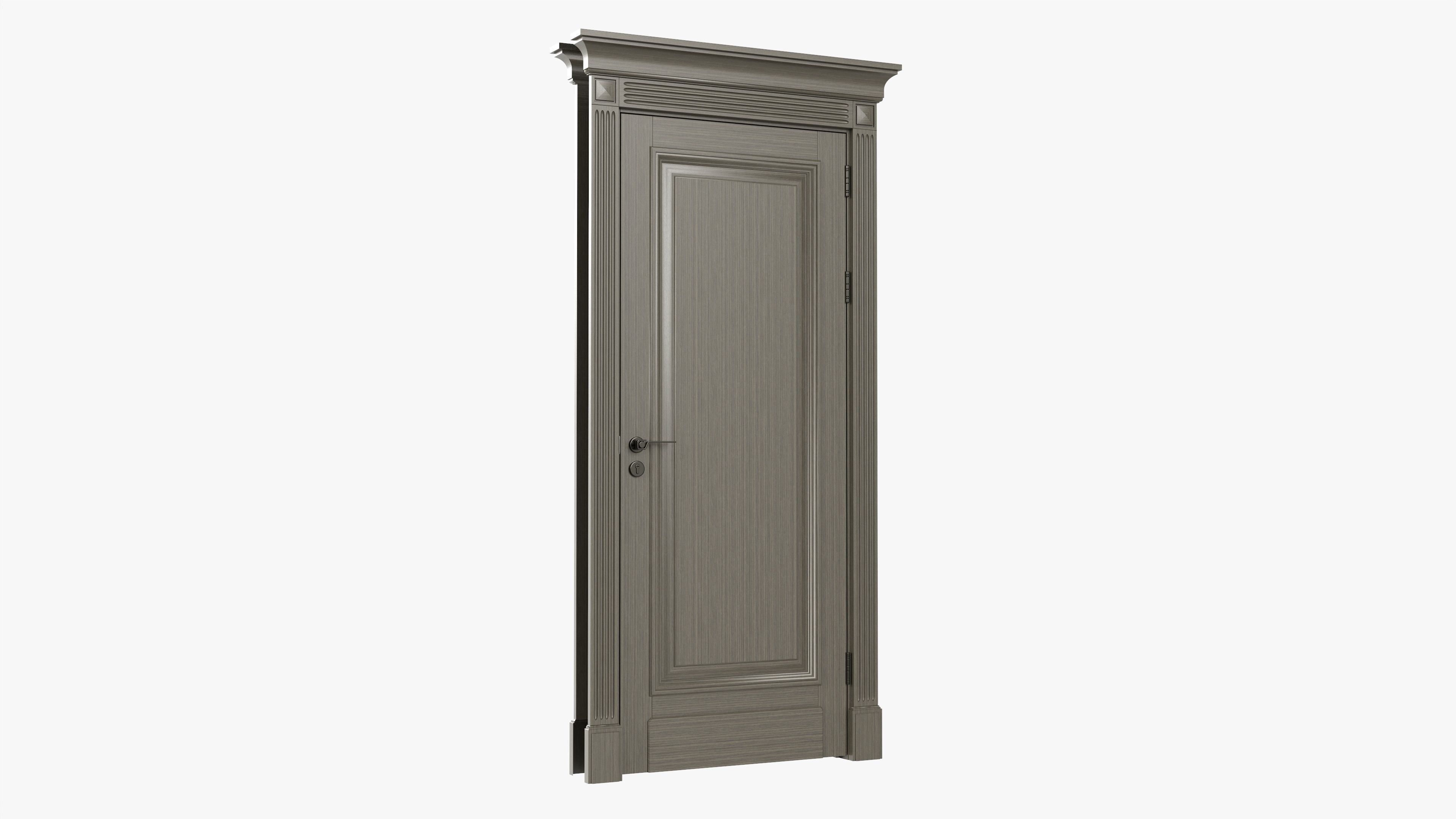 Door classic 04 3D model_1