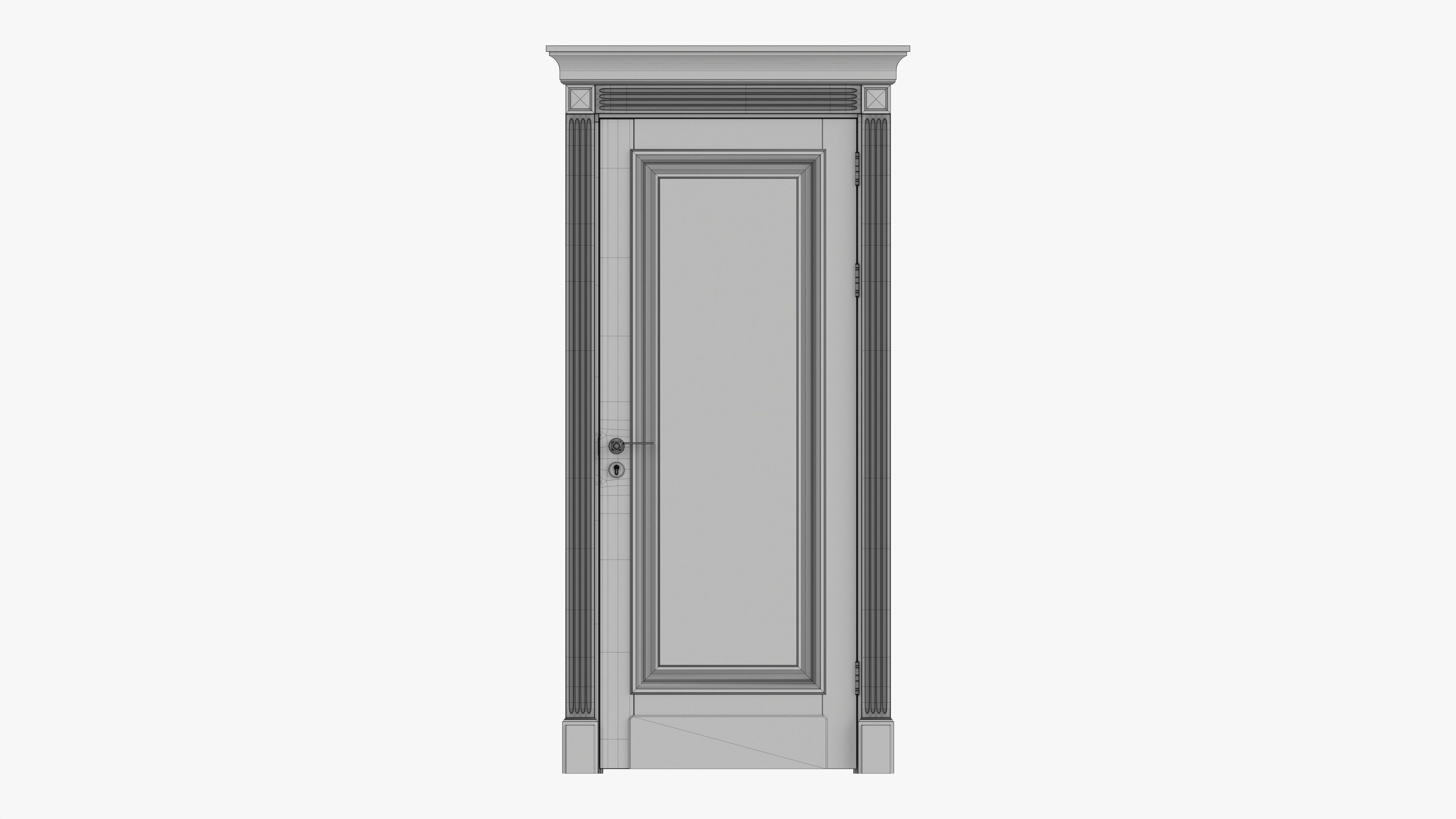 Door classic 04 3D model_10