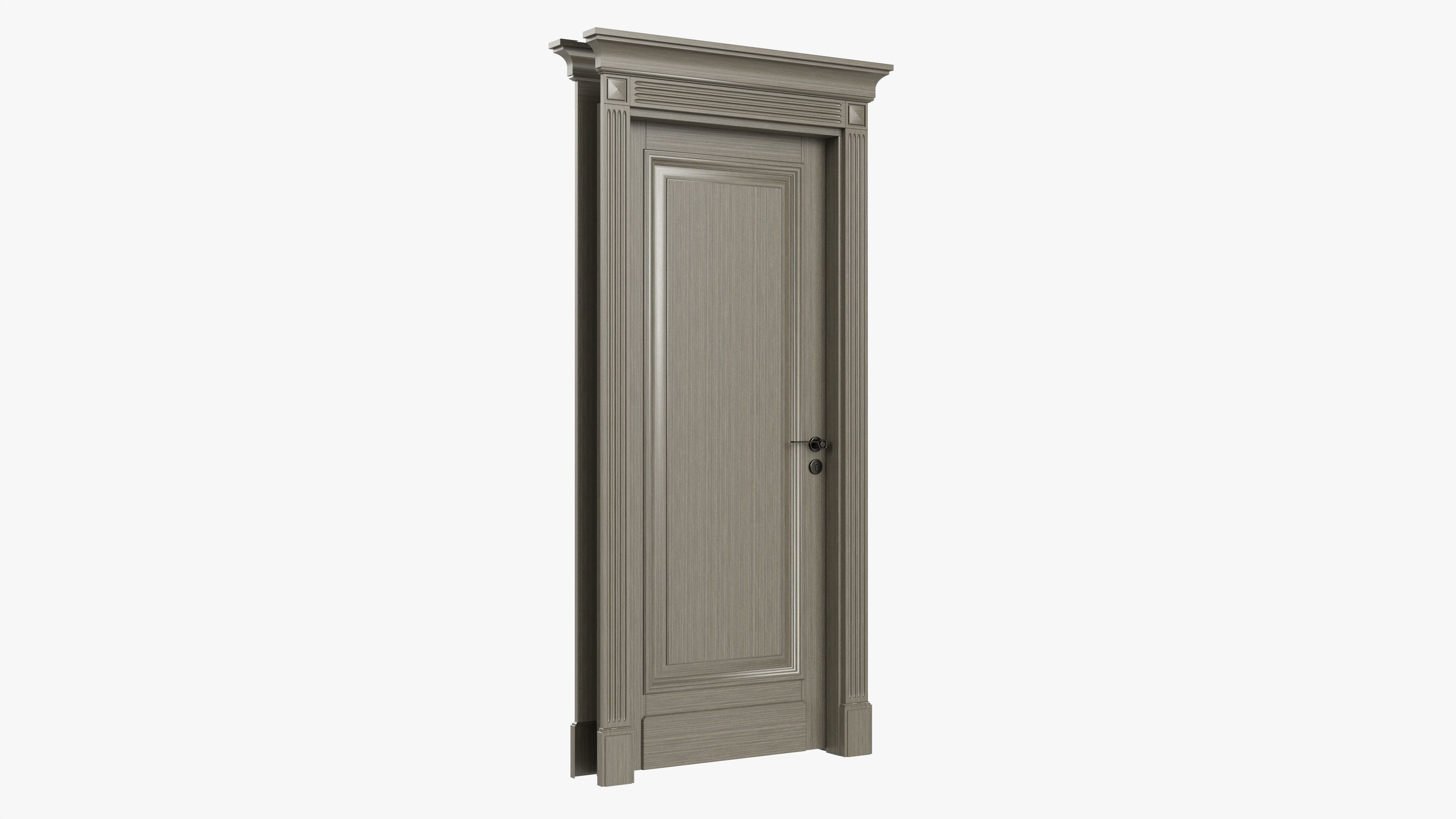 Door classic 04 3D model_2