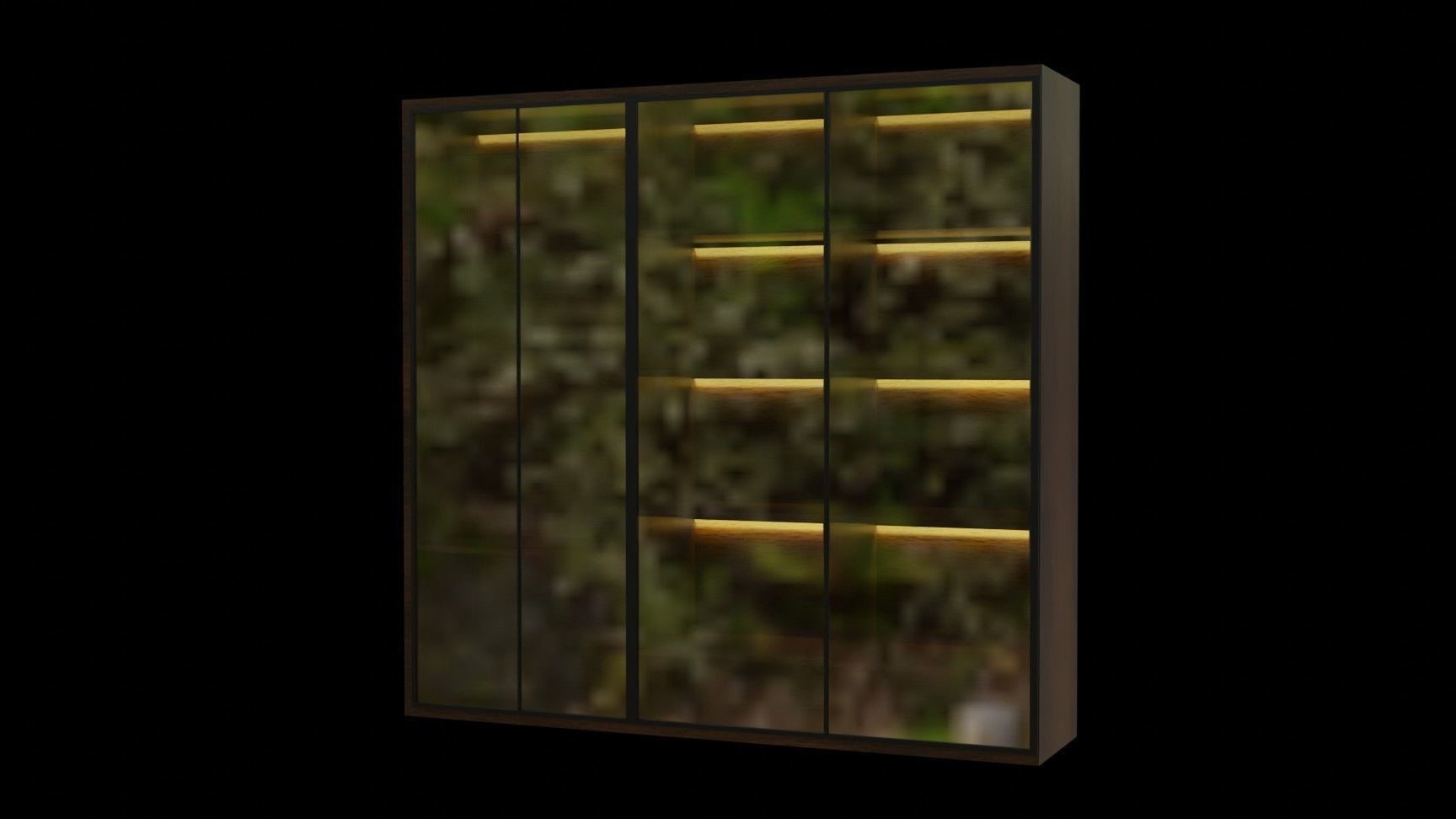 wardrobe glass door with lights Low-poly 3D model_1