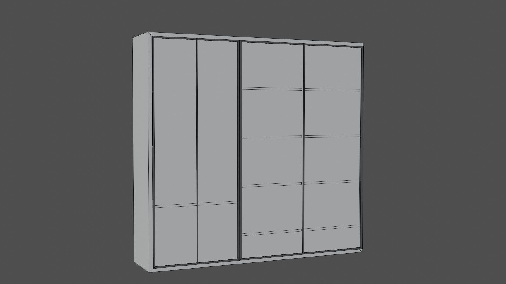 wardrobe glass door with lights Low-poly 3D model_6