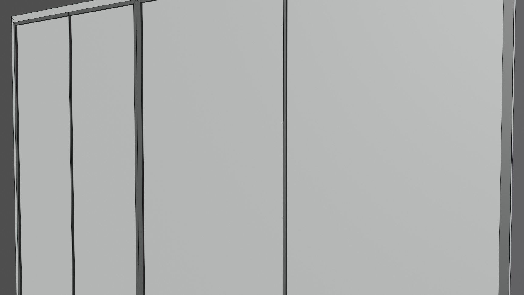 wardrobe glass door with lights Low-poly 3D model_8