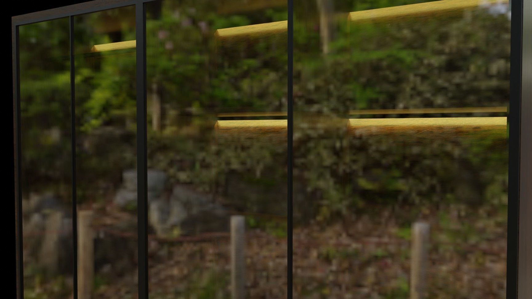 wardrobe glass door with lights Low-poly 3D model_2