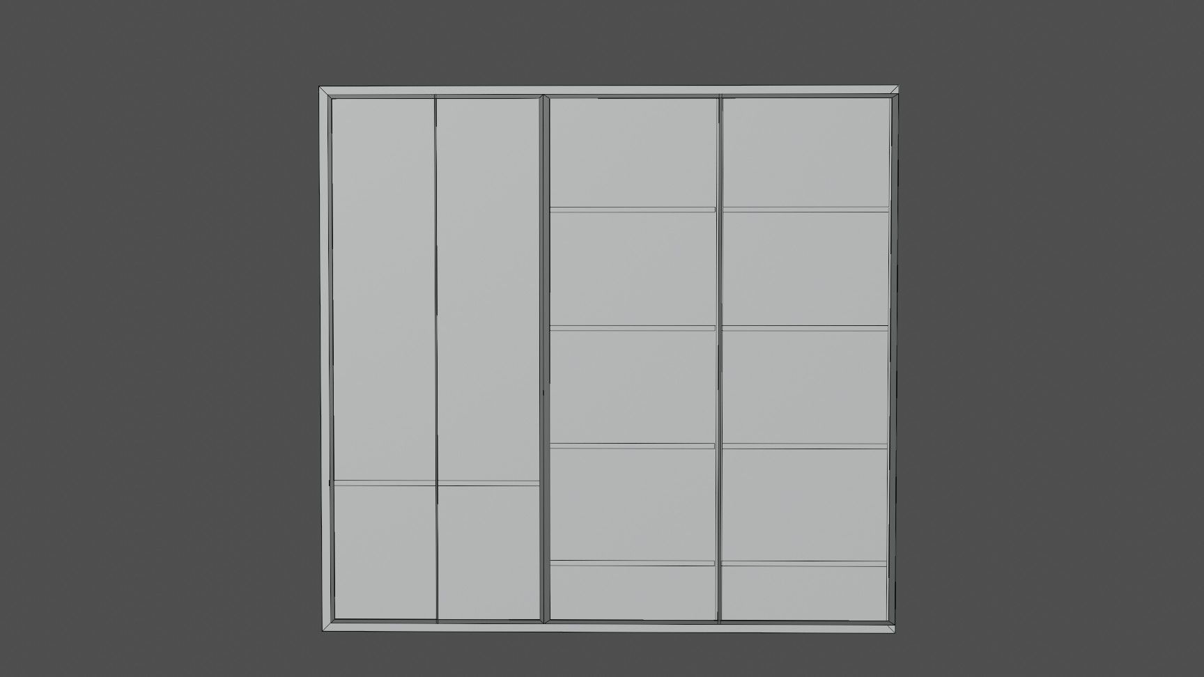 wardrobe glass door with lights Low-poly 3D model_9