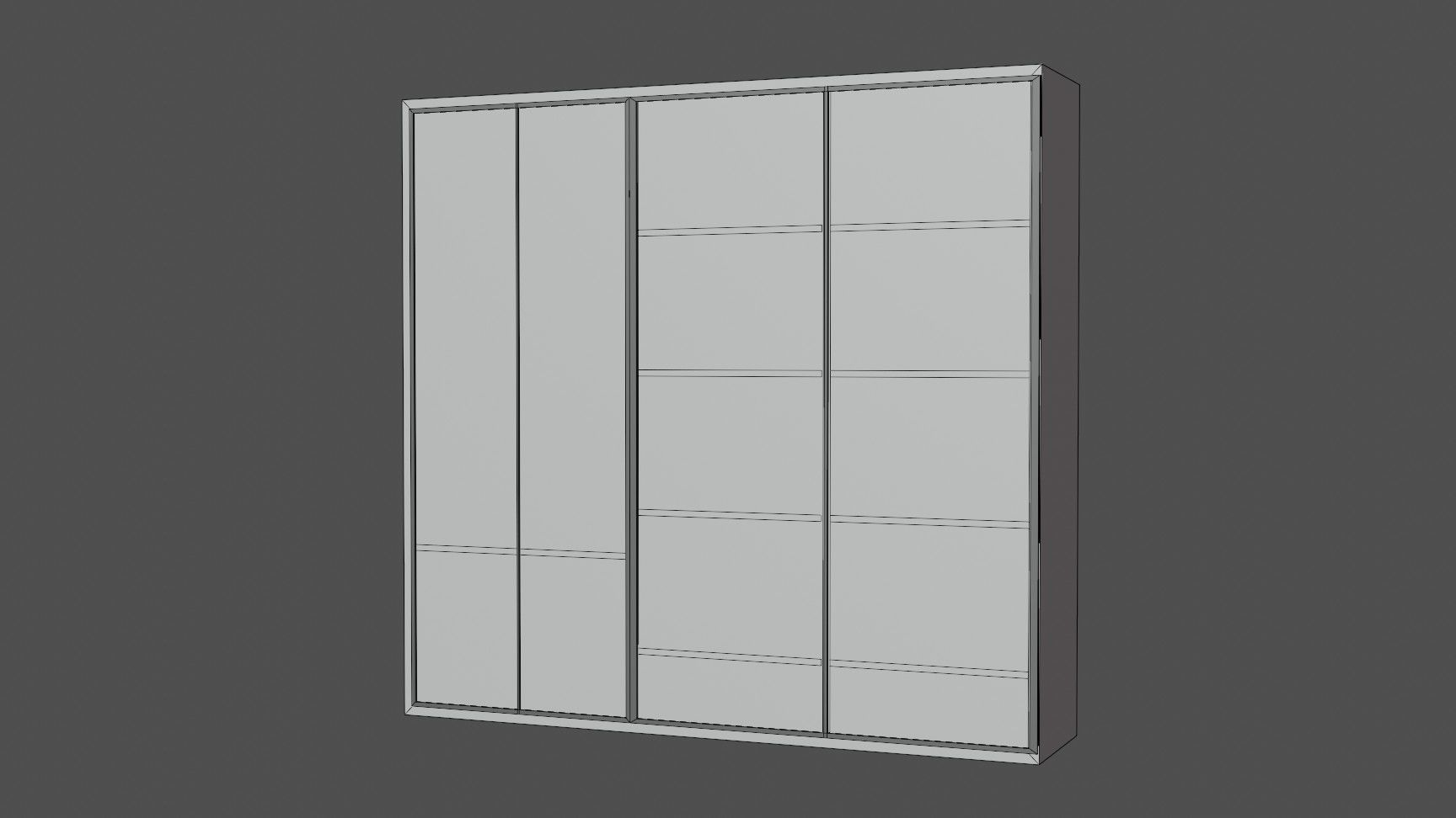 wardrobe glass door with lights Low-poly 3D model_10
