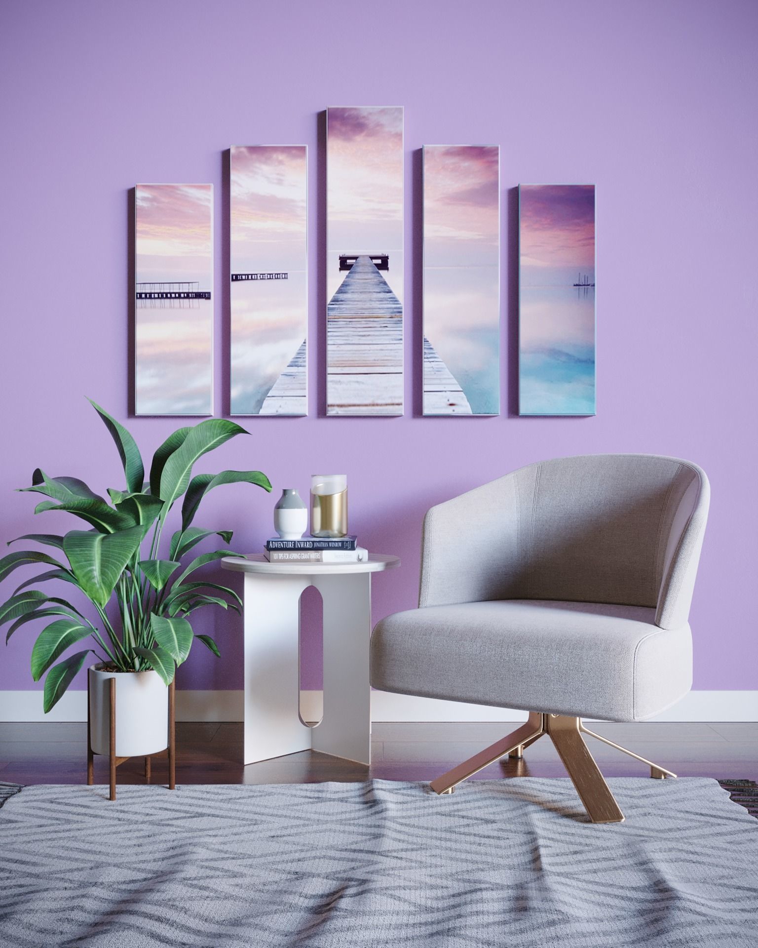 Pinterest scene 01 - Reading Place 3D model_6