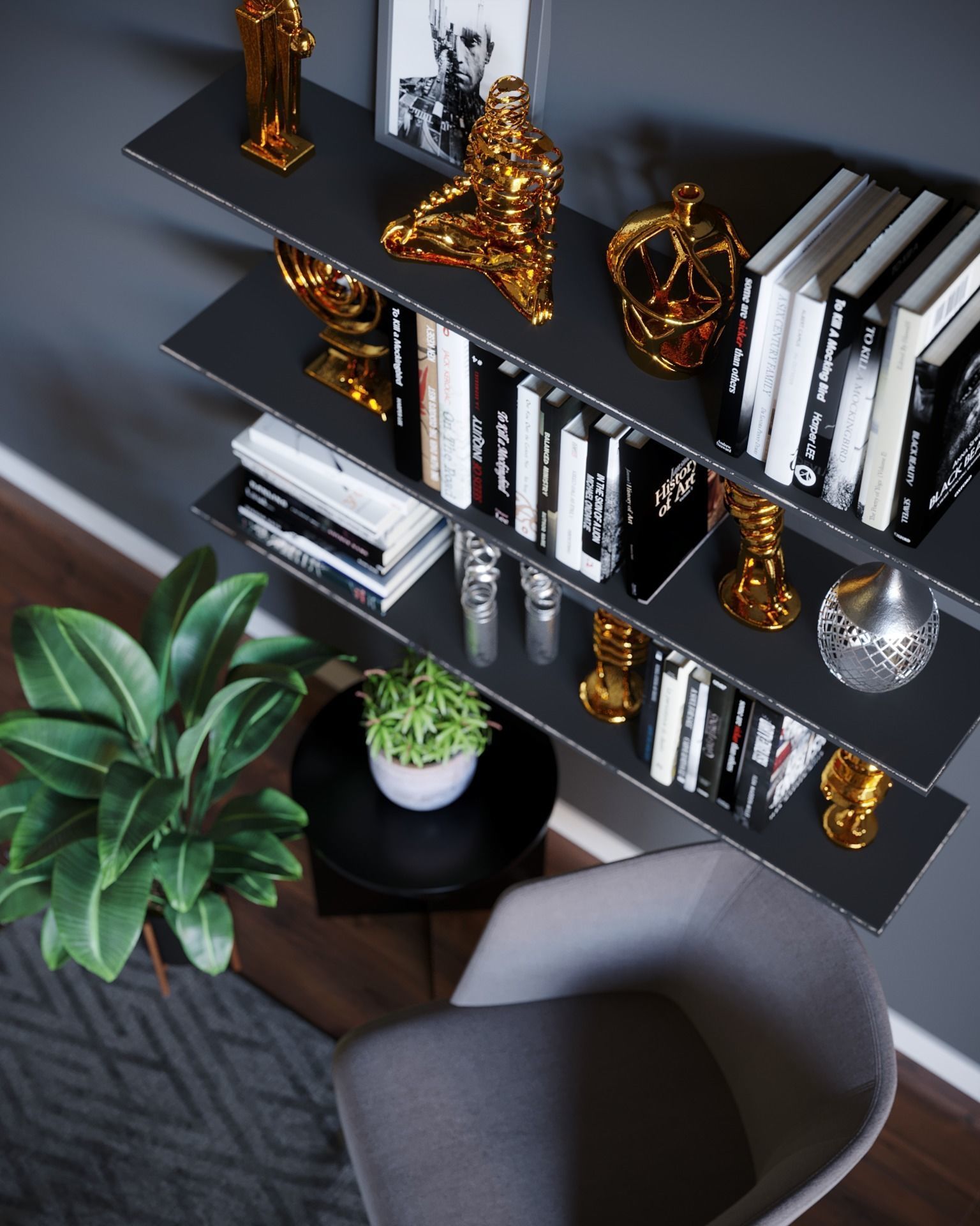 Pinterest scene 01 - Reading Place 3D model_5