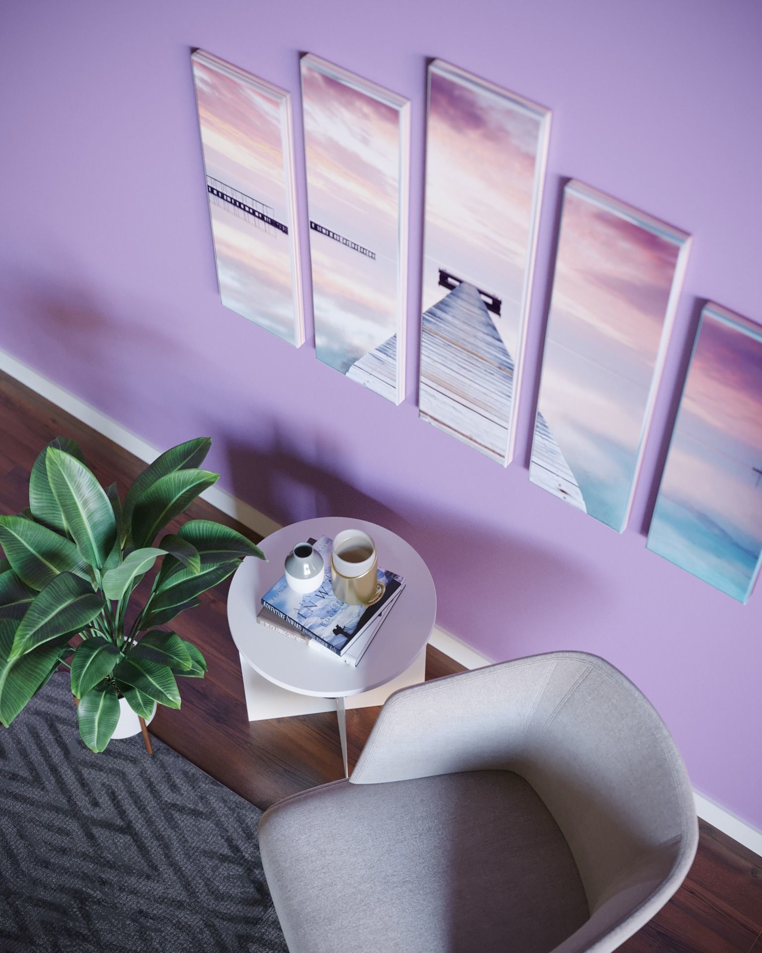 Pinterest scene 01 - Reading Place 3D model_8