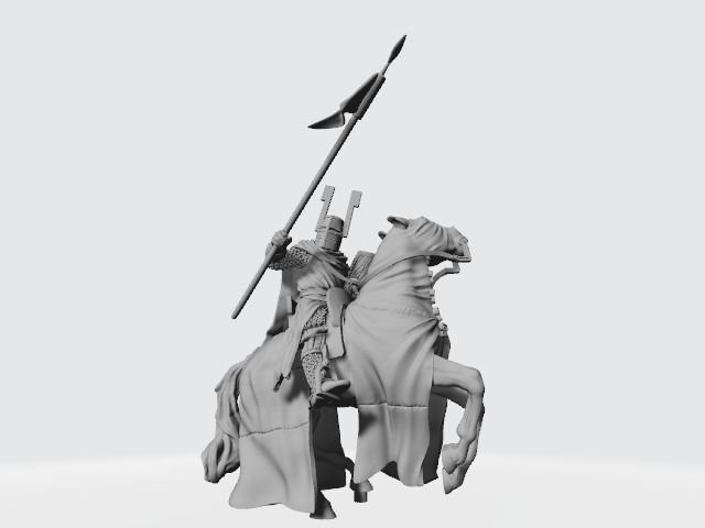 Teutonic Knight at Lake Peipus 3D print model_2