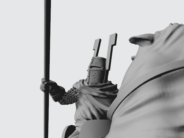 Teutonic Knight at Lake Peipus 3D print model_4
