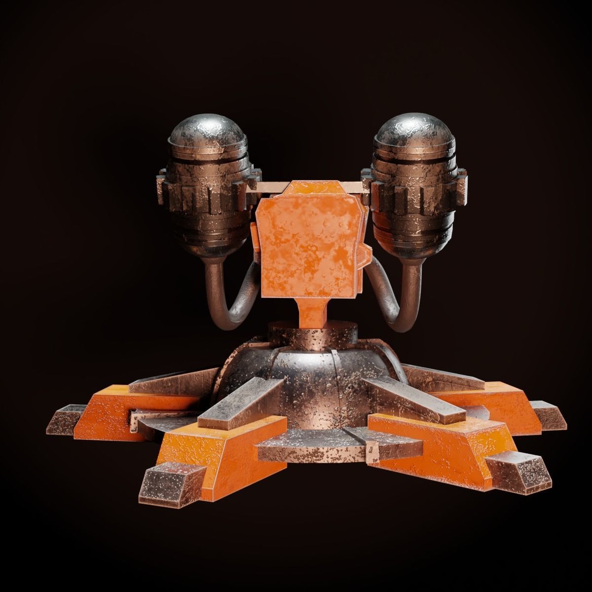 Sci-Fi Turret Low-poly 3D model_27