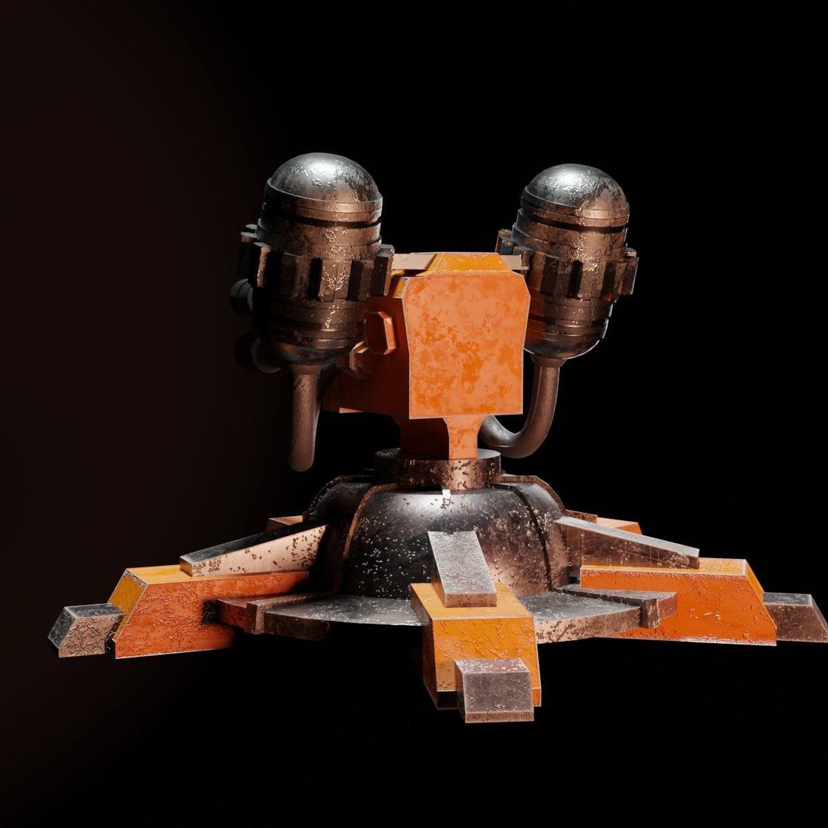 Sci-Fi Turret Low-poly 3D model_28