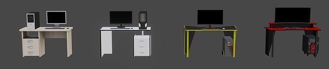3D model All Computer Pack Game Ready Model Low Poly VR / AR / low-poly ...