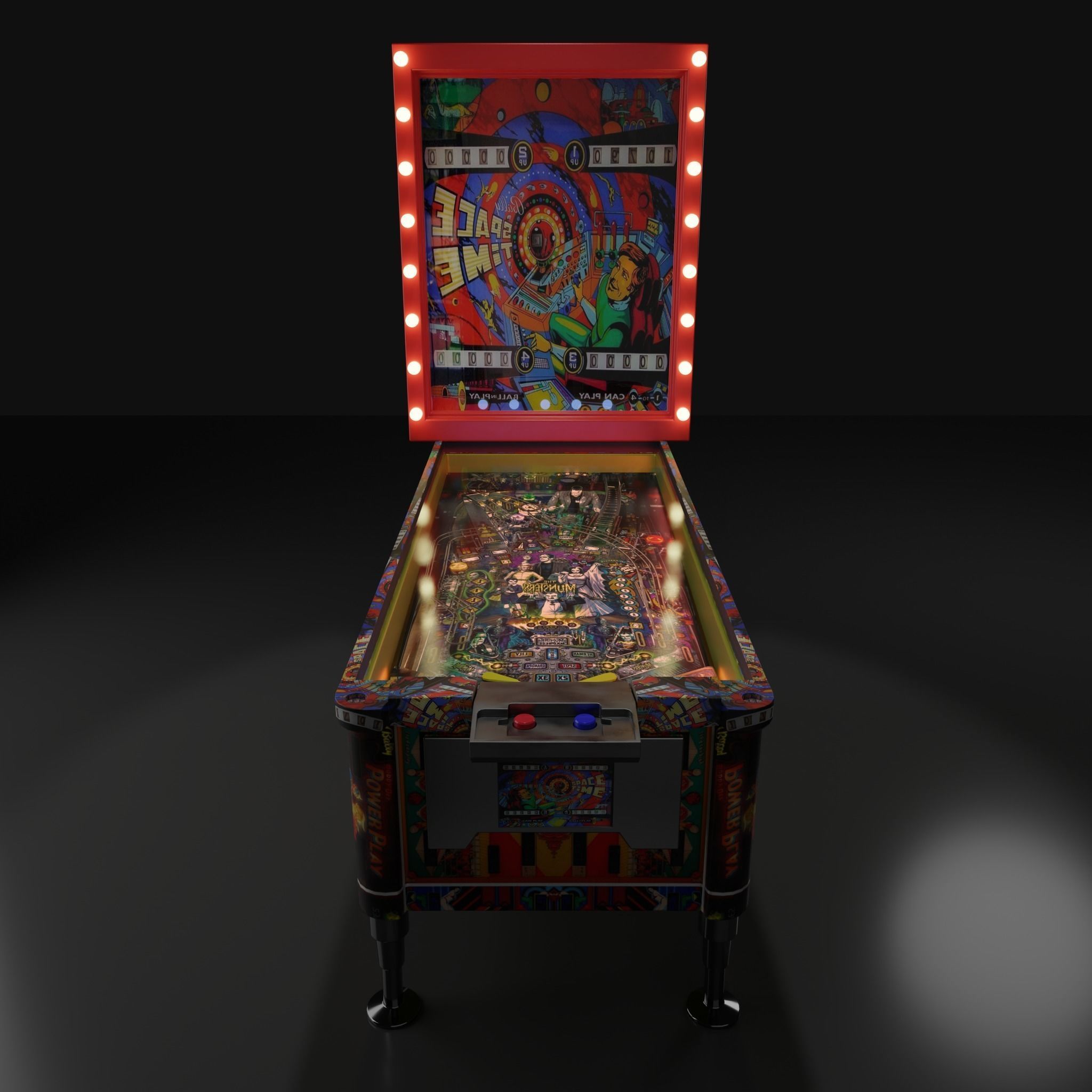 Pinball Machine 3D model_1