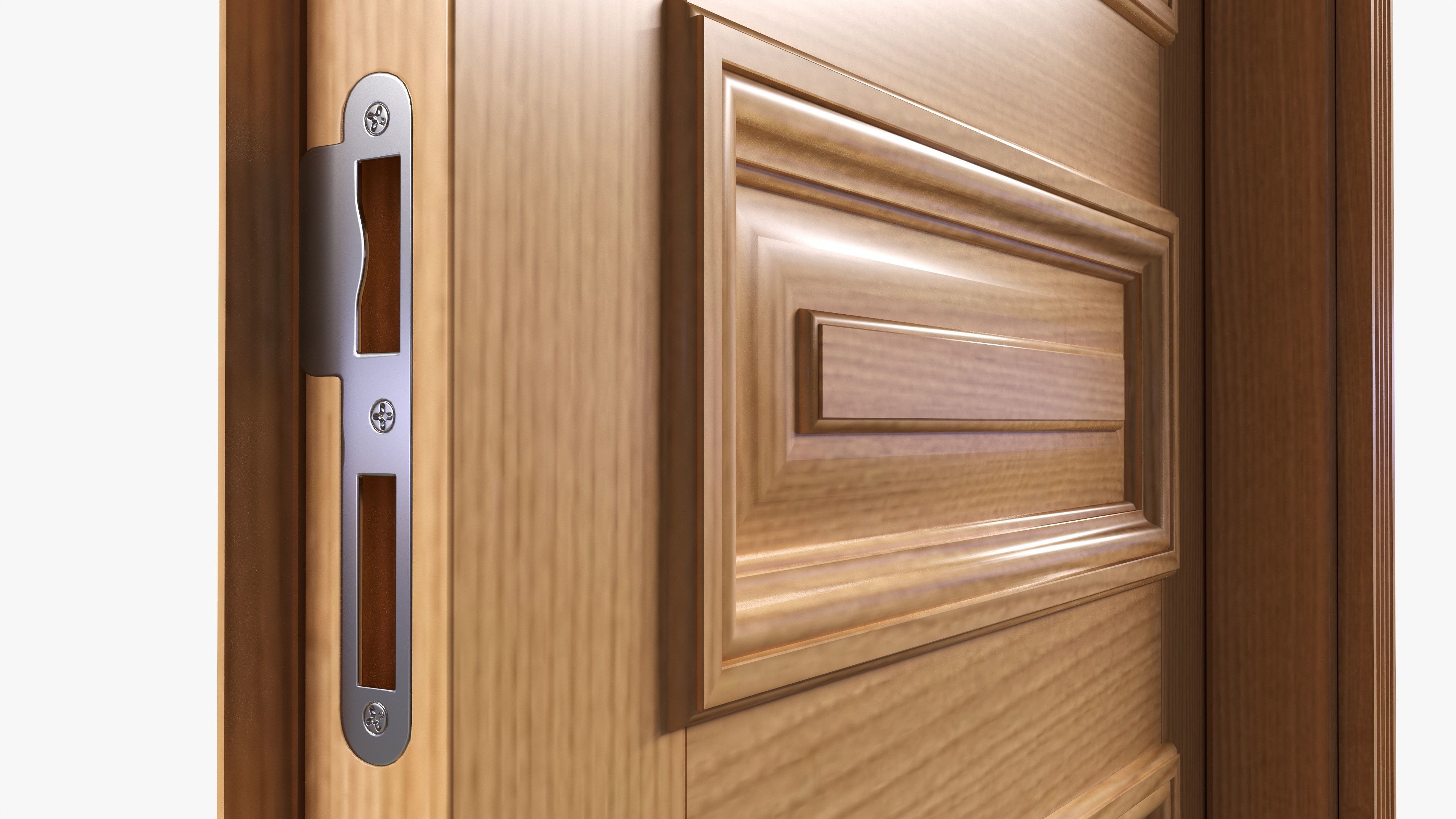 Door classic double 02 3D model_6