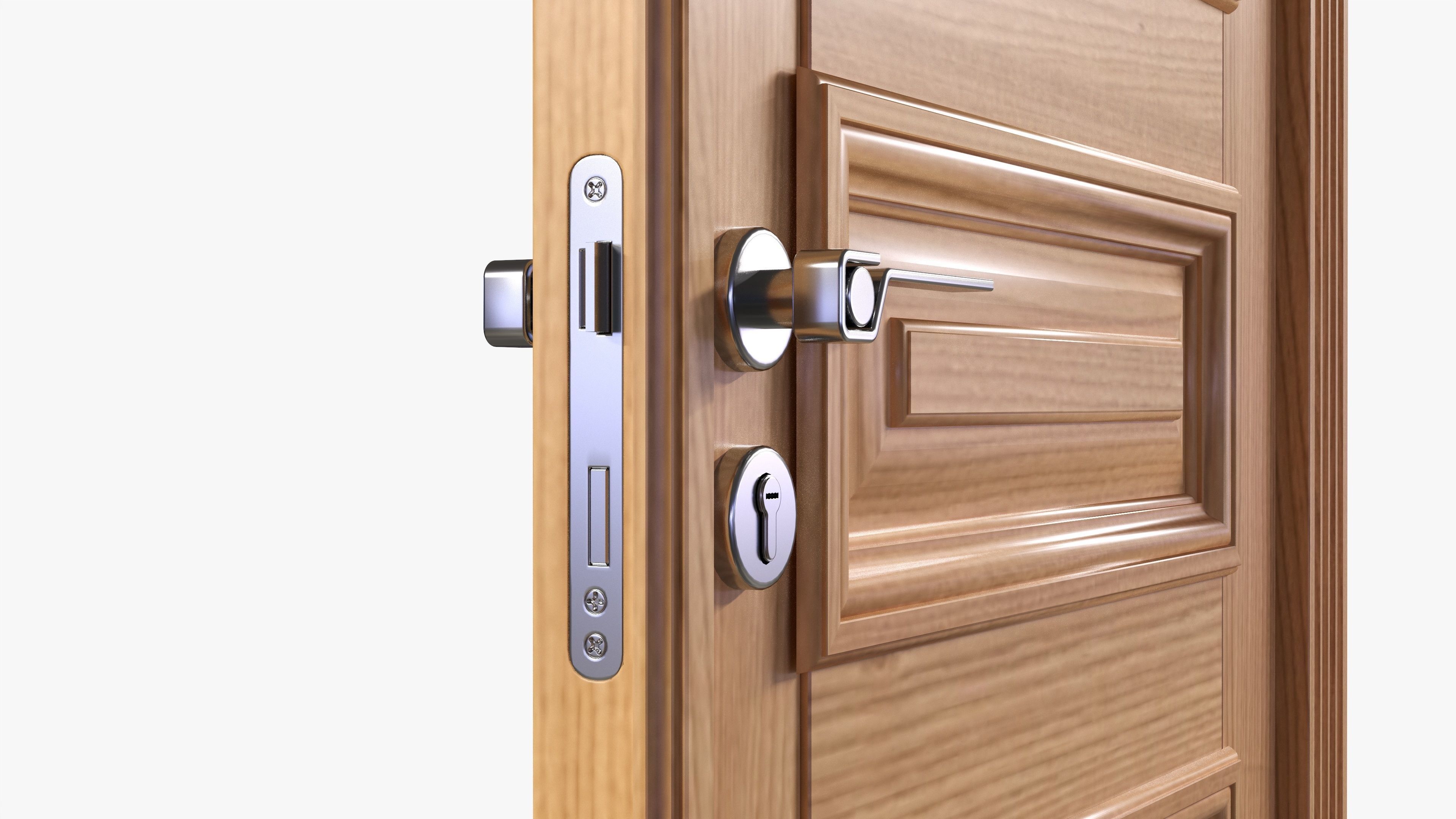 Door classic double 02 3D model_5