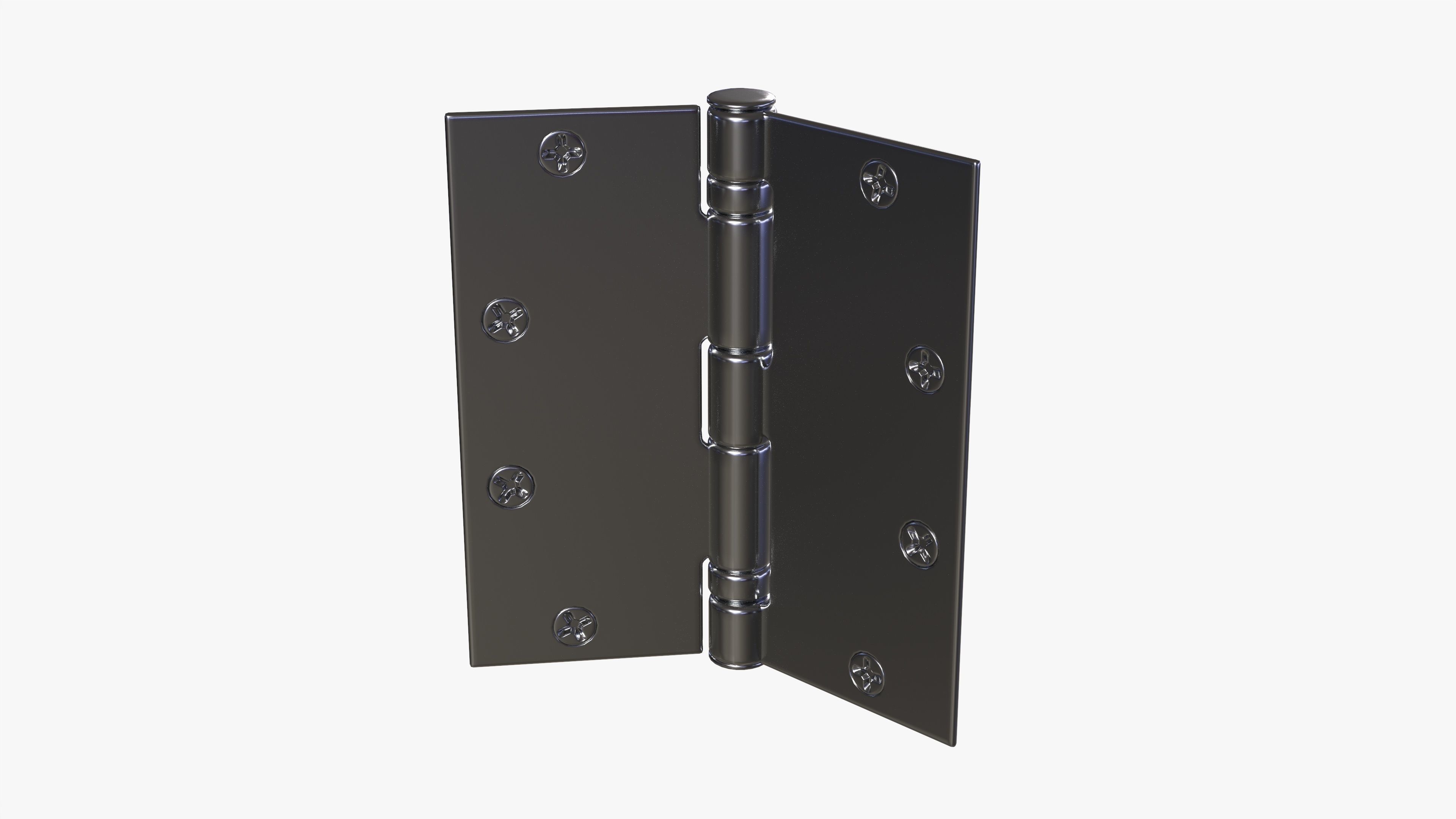 Door classic double 02 3D model_7