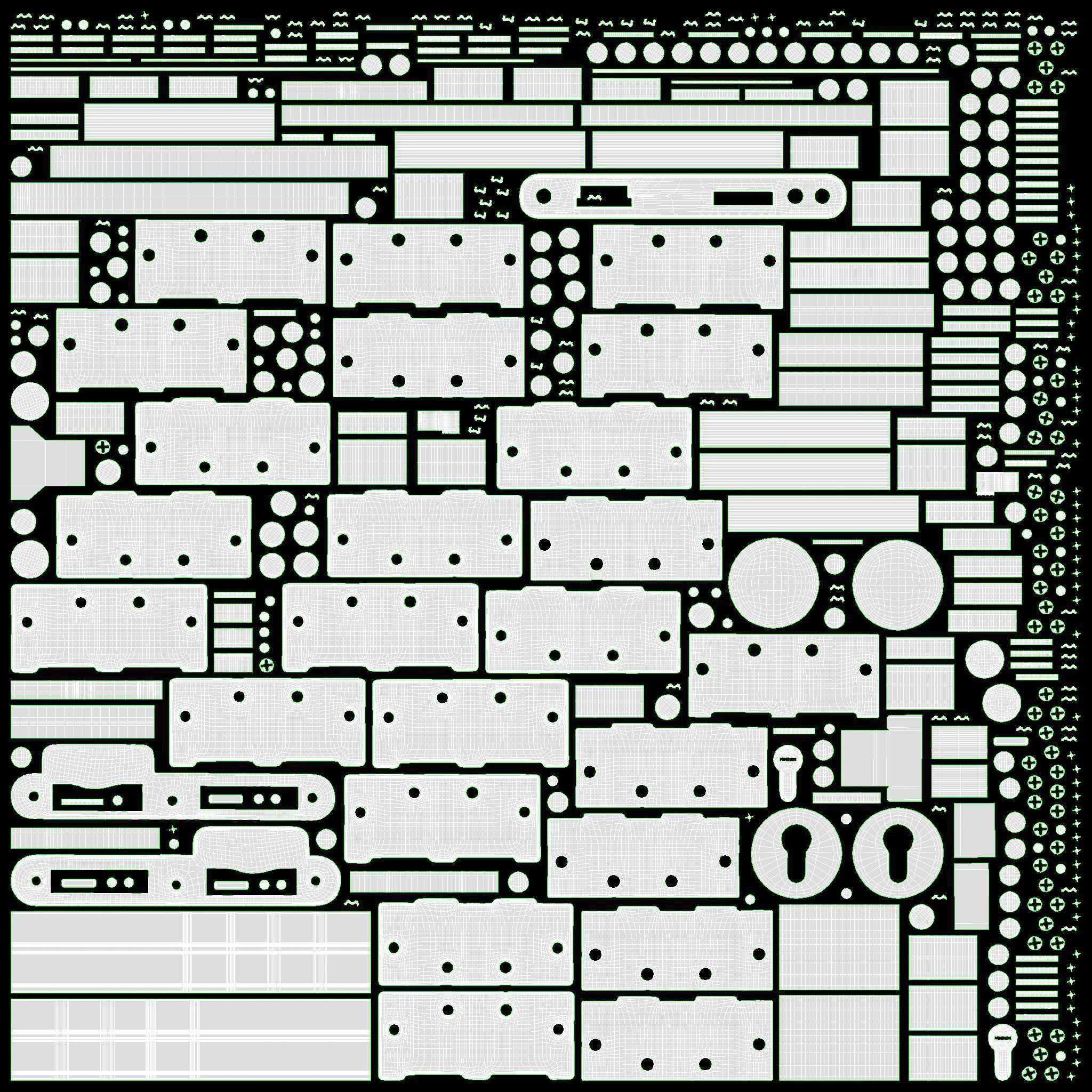 Door classic double 02 3D model_13