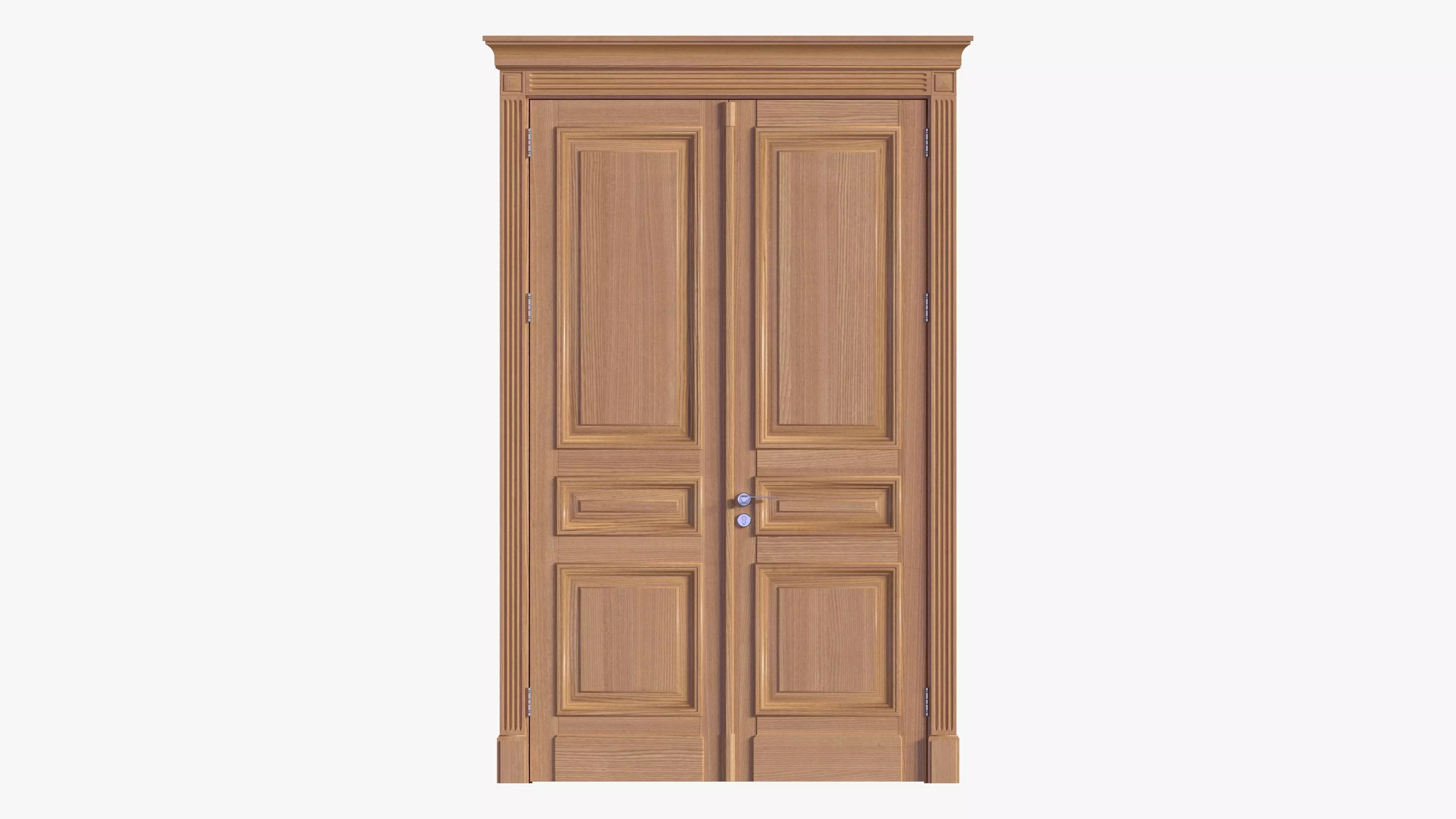 Door classic double 02 3D model_0