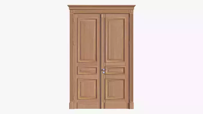 Door classic double 02 3D model