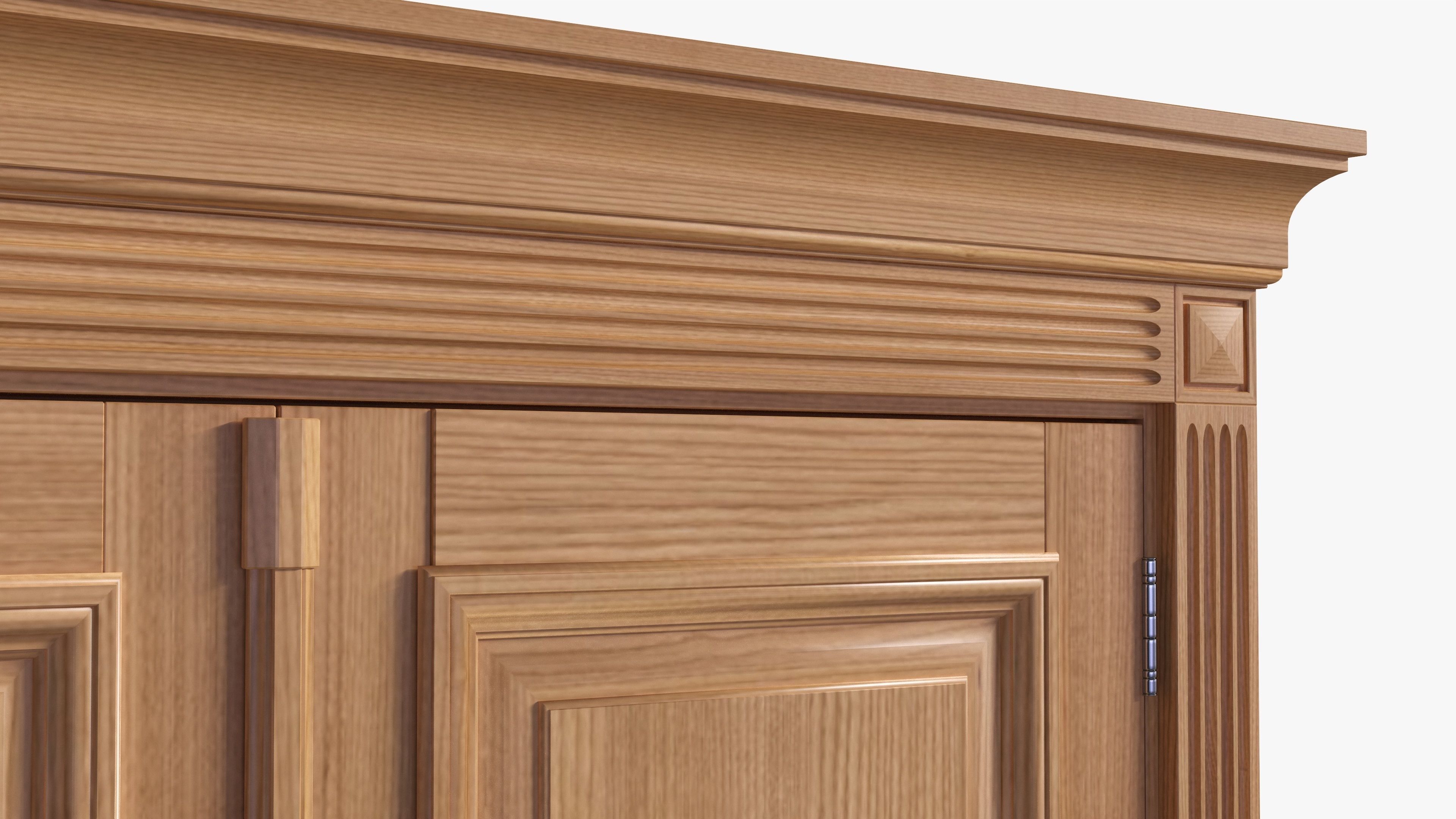 Door classic double 02 3D model_3