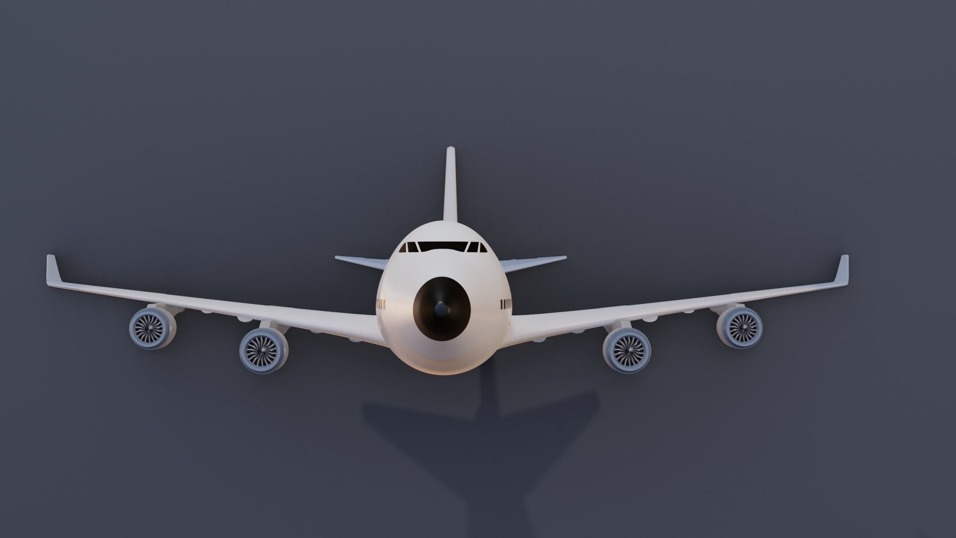 Boeing 747-400 Low-poly 3D model_1