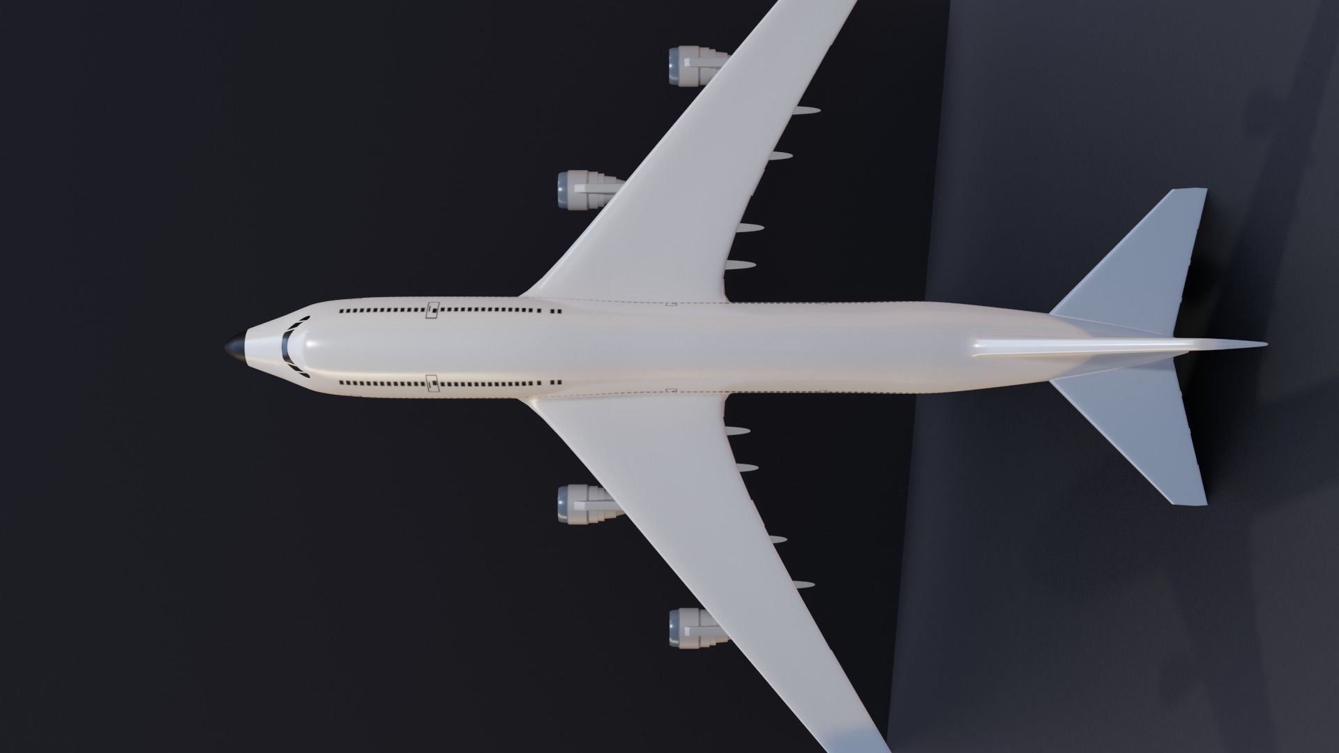 Boeing 747-400 Low-poly 3D model_2
