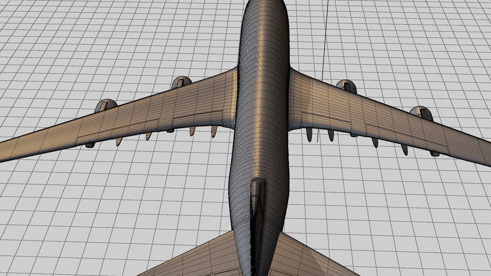 Boeing 747-400 Low-poly 3D model_5