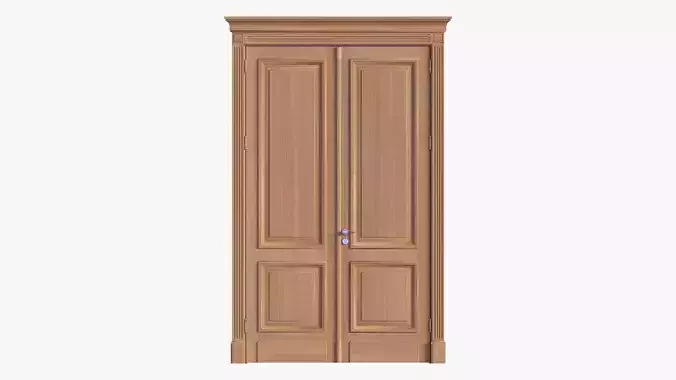 Door classic double 04 3D model
