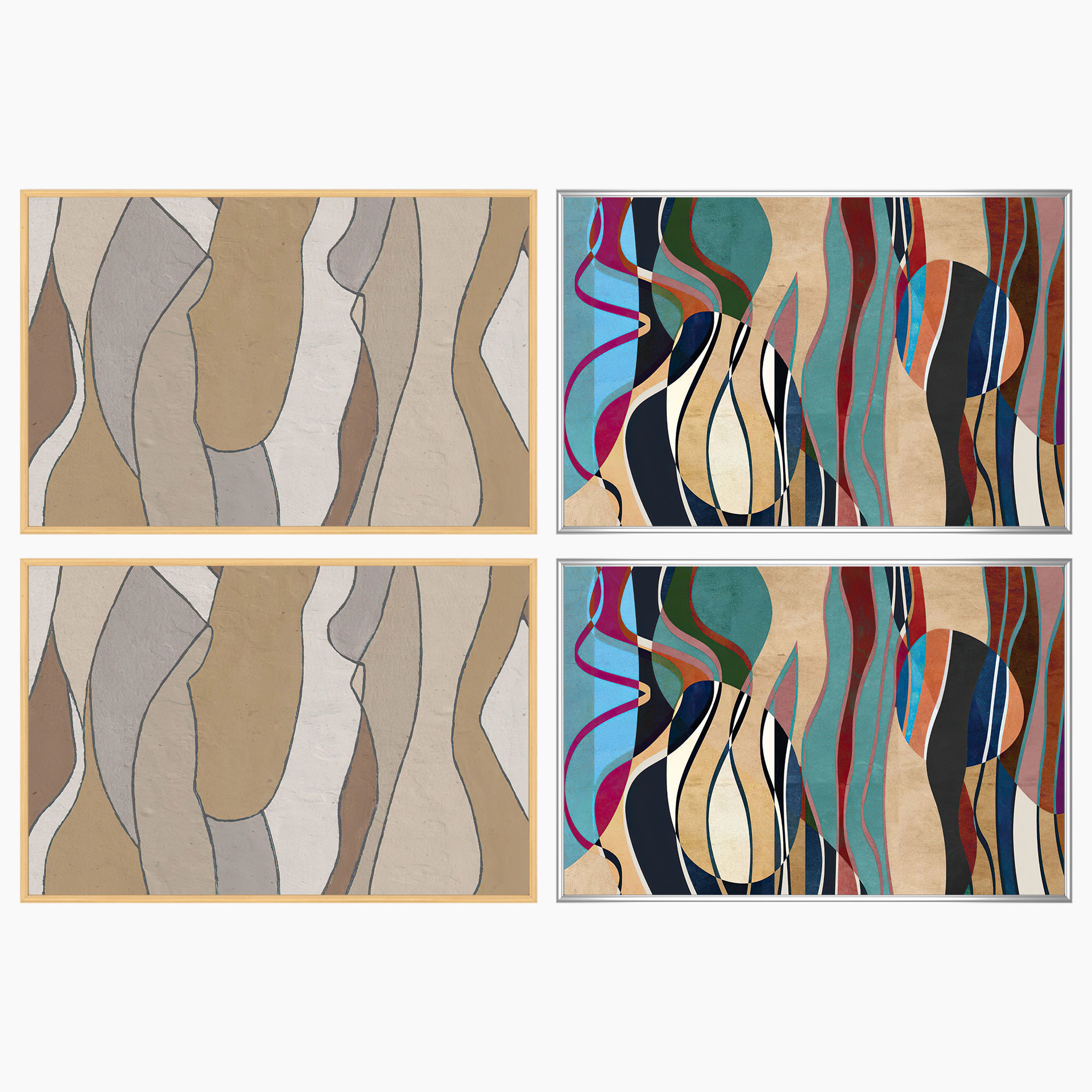 Wall Art Set 3763 3D model_2