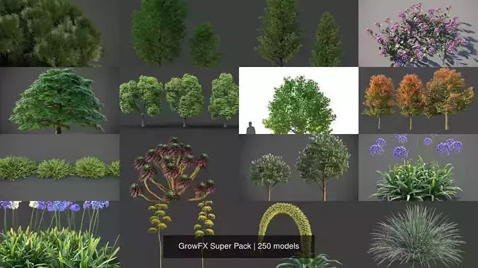 GrowFX Super Pack  250 Species 3D Model Collection