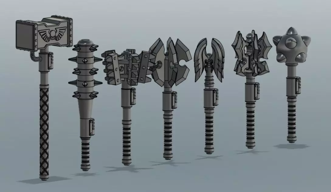 Blunt power weapons pack 2 3D print model