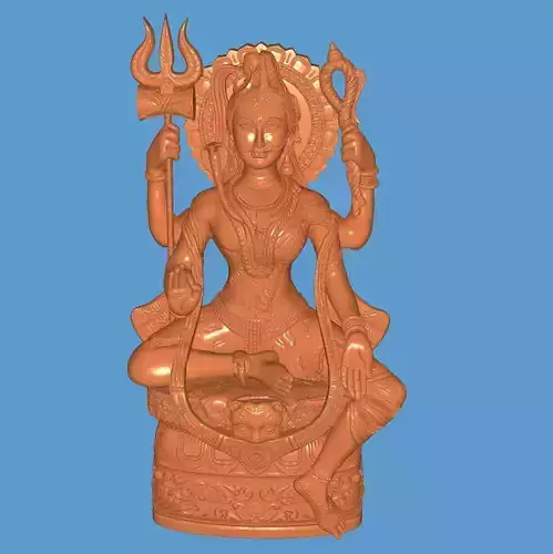 Ardhnareshwar statue of hindu goddess 3D print model