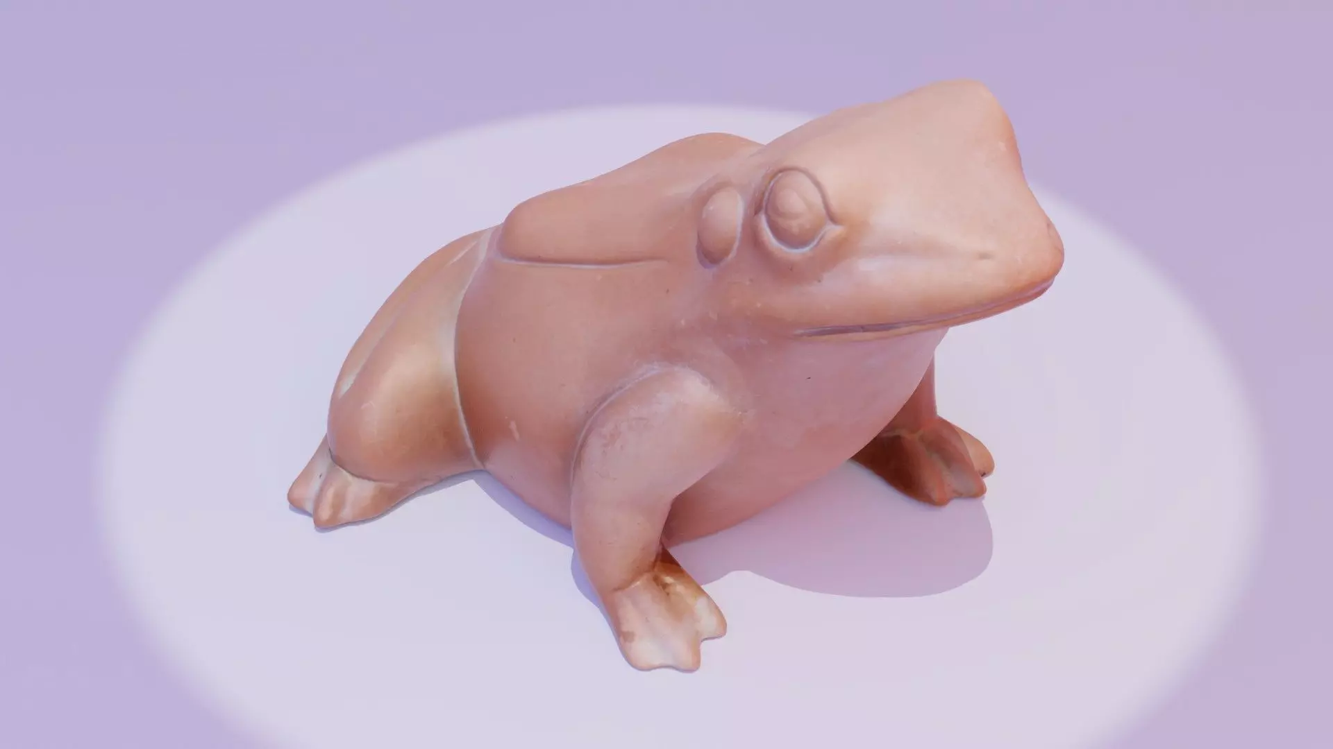 Ceramic frog toad high-poly Free 3D model