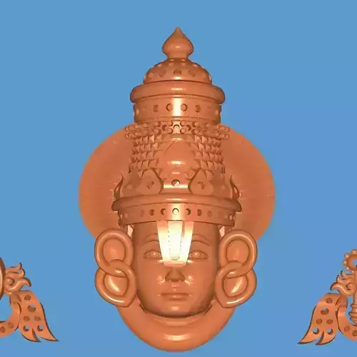 Ayappa hindu head 3D print model