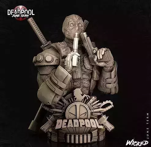 Wicked Marvel Deadpool Bust STLs