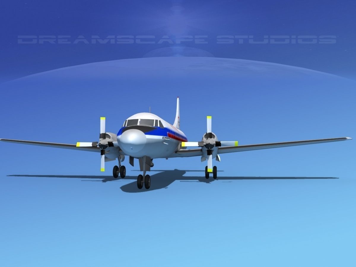 Convair CV-580 Lake Central 3D model_1