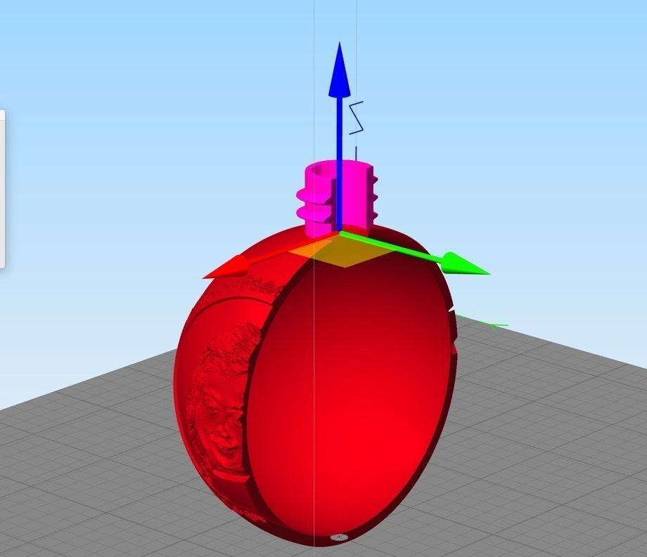 Threaded Insert and topper for Lithophane bulb 3D print model_2