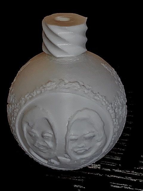 Threaded Insert and topper for Lithophane bulb 3D print model_5